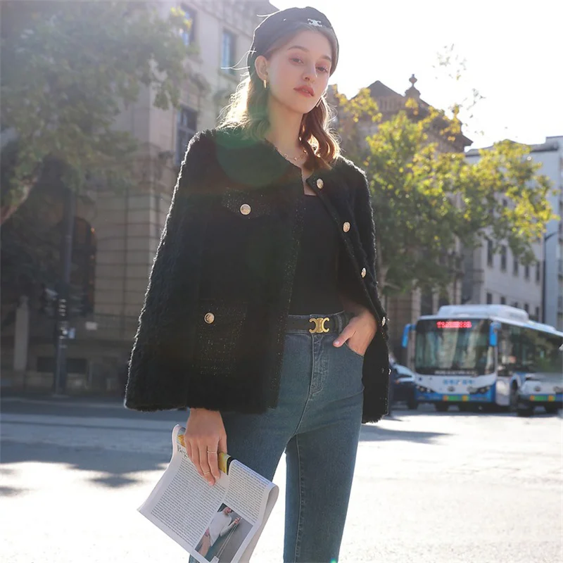 Зимнее Новое Экологичное меховое пальто уличная теплая Роскошная