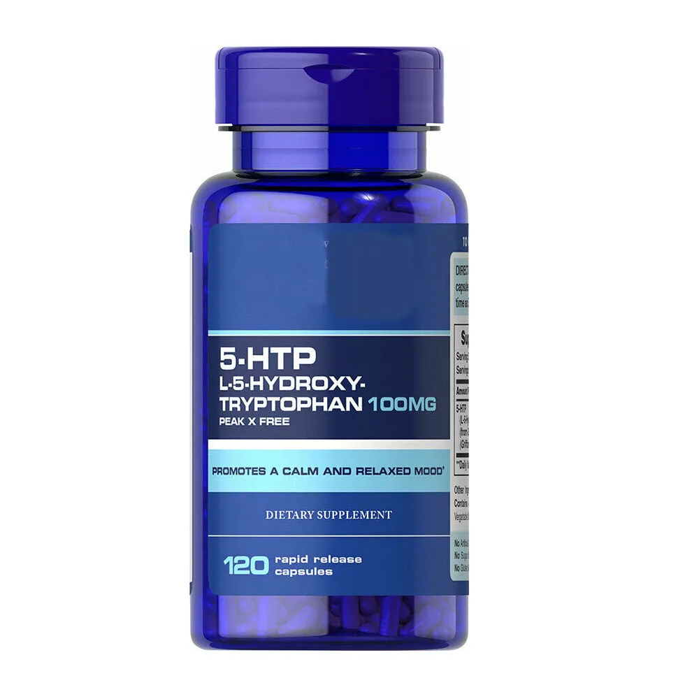 

American 5-HTP Pentahydroxytryptophan 100mg*120 tabs Improve Sleep Promotes a calm and relaxed m ood