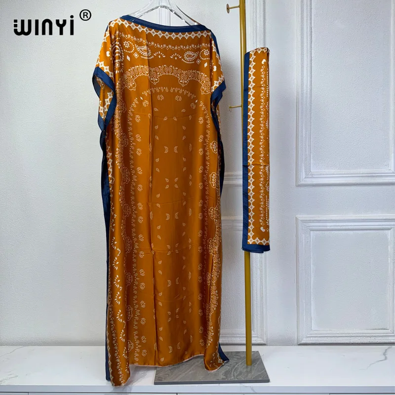 WINYI 2024 Новые африканские женщины Дашики Бохо печать мусульманская женщина Дубай