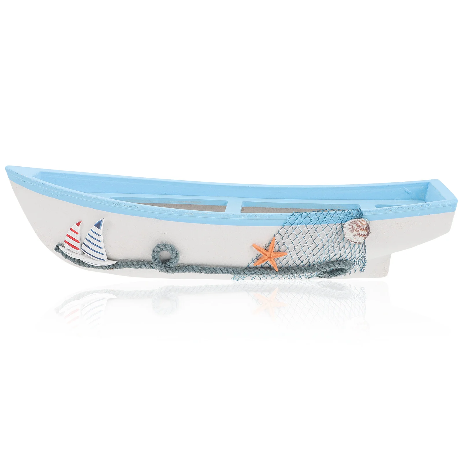 

Car Mediterranean Ship Desktop Ornament Decoration Wooden Sailboat Style Small Nautical Model