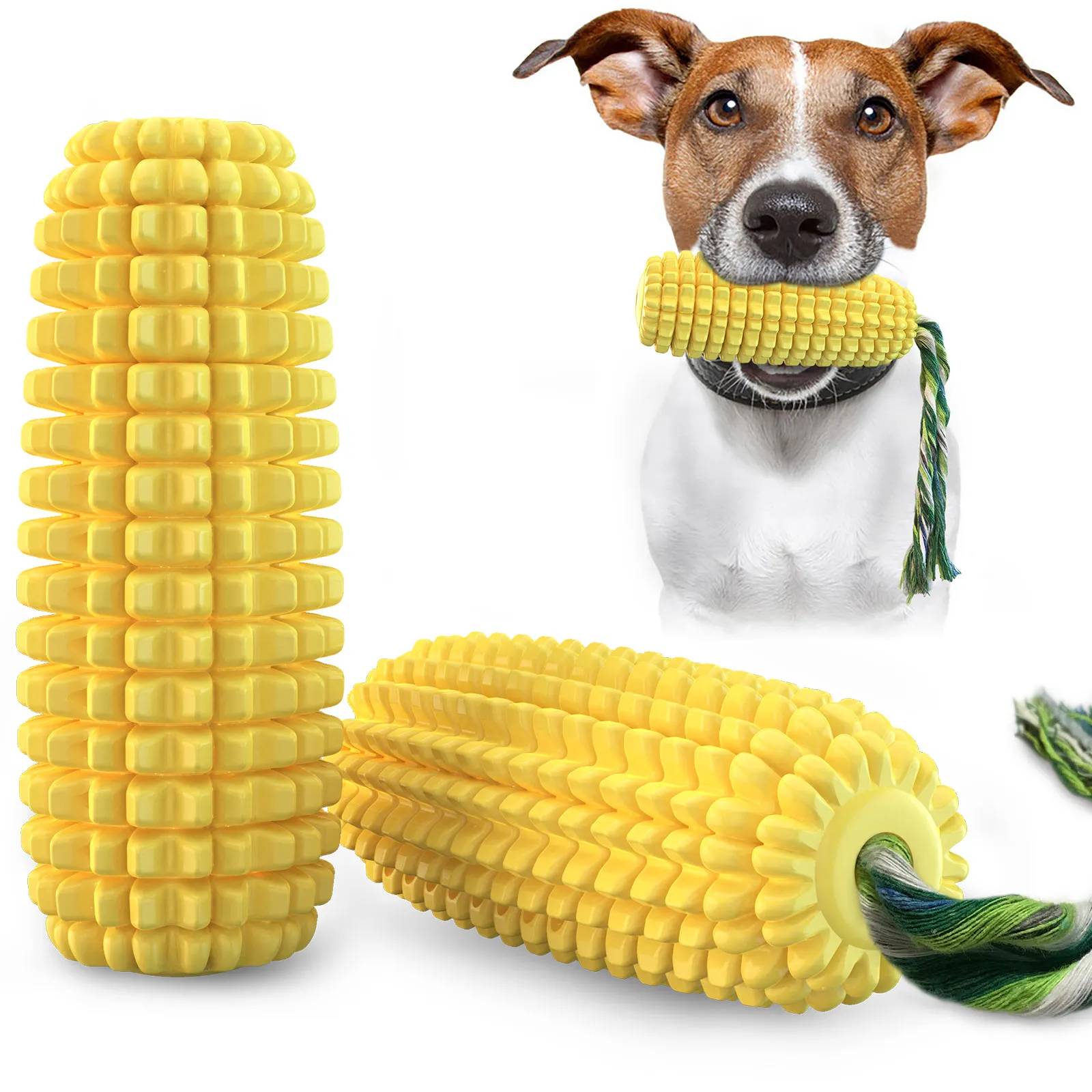 Corn Dog Chew Toys for Aggressive Chewer, Large Breed Indestructible Dog Toys for Medium and Small Dogs, Durable Dogs Chew Toy,