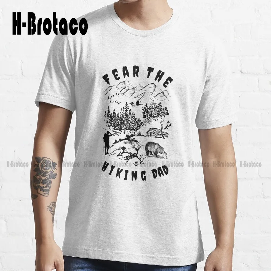 

Трендовая футболка с надписью «страх, туризм, папа», высококачественные милые элегантные милые Мультяшные милые хлопковые футболки