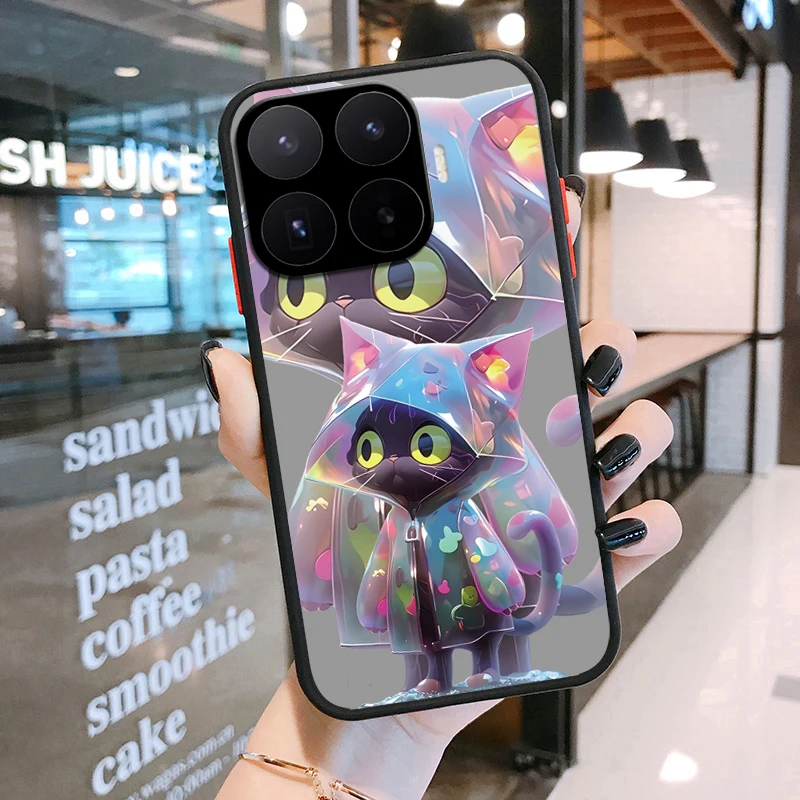 Фото Чехол для Xiaomi 17T Pro: Уникальный матовый силиконовый чехол с черным котом, противоударный, из поликарбоната, для защиты телефона Xiaomi 17T Pro №3