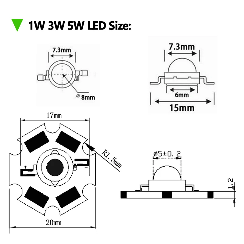 HotRed 3W 3535 590-600nm LED светодиодный чип