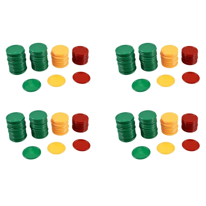 

Hot Red Yellow Green Round Shaped Mini Poker Chips Lucky Game Props 276 Pcs