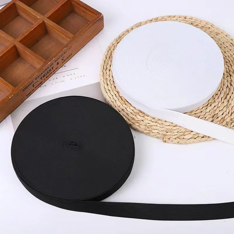 5 метров 15-60 мм белая/черная нейлоновая высокоэластичная катушка вязаные