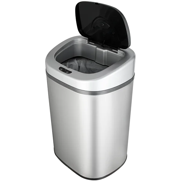 Высококачественная мусорная корзина с датчиком из нержавеющей стали для