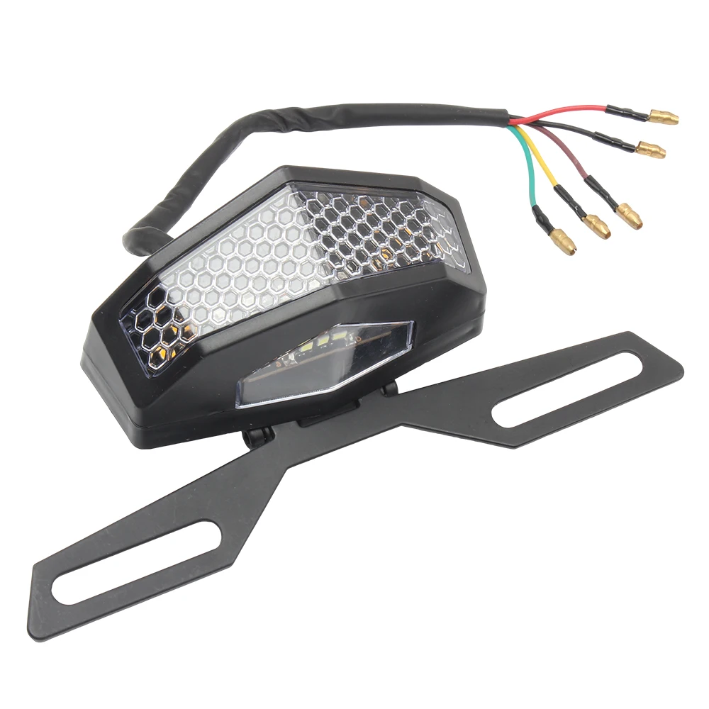 

Универсальный Светодиодный Задний Стоп-сигнал Для Мотоцикла, Мигающий 12 В Для Honda Harley Yamaha