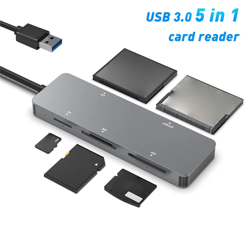 USB 3 0 Многофункциональный кардридер CFast/CF/XD/SD/TF 5 в 1 Гбит/с для ПК ноутбука
