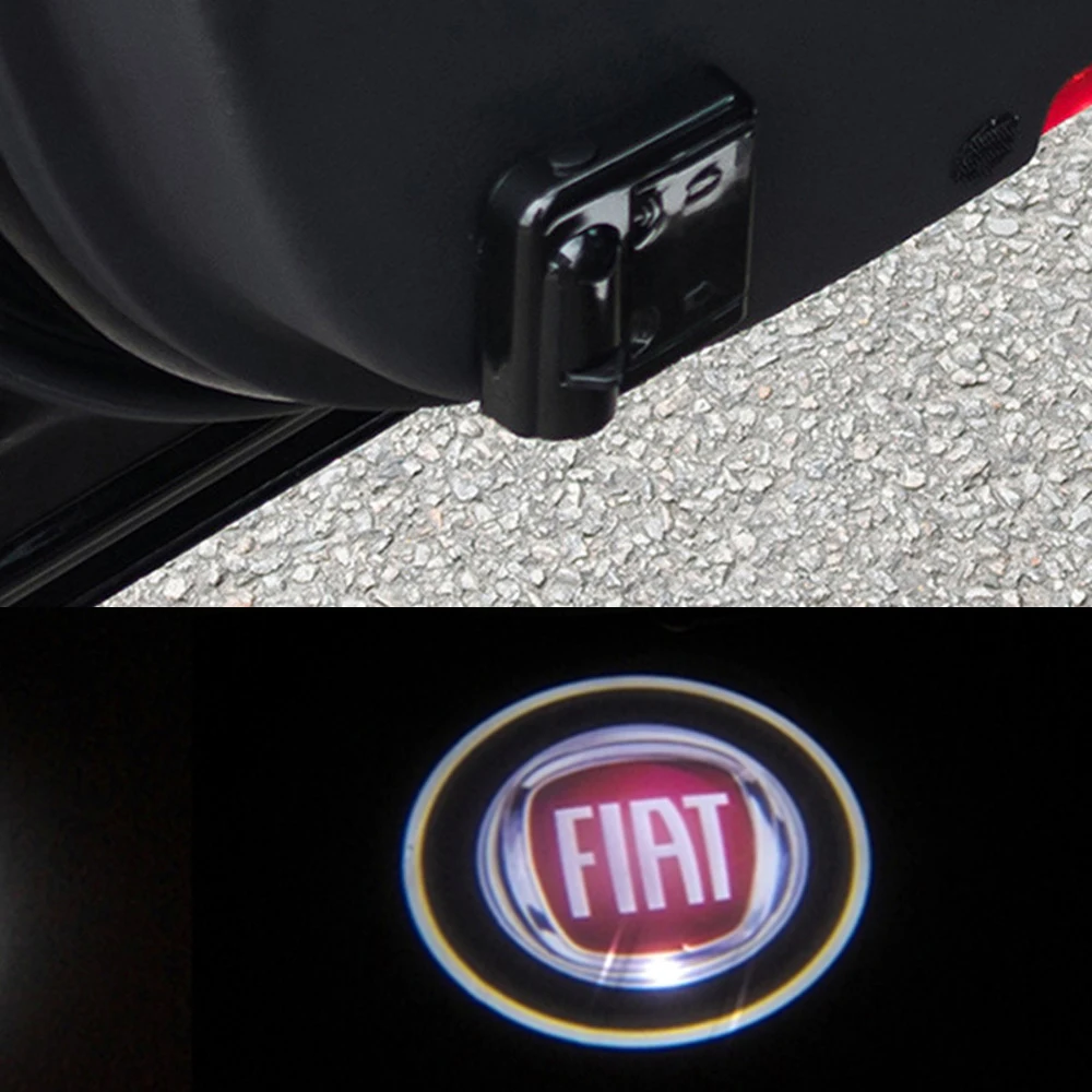 

Car LED Door Logo Welcome Light For Fiat Punto Evo 500 Stilo Bravo Palio Ducato Doblo Linea Panda Uno Coupe Scudo Brava Albea 2