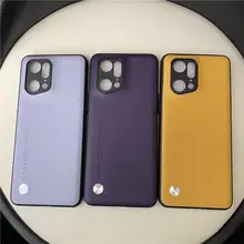 Ultra Thin Plain Leather Phone Case Soft Edge Hard PC Protection Cover All-inclusive Lens Anti-fall Shell For OPPO Find X5 Pro