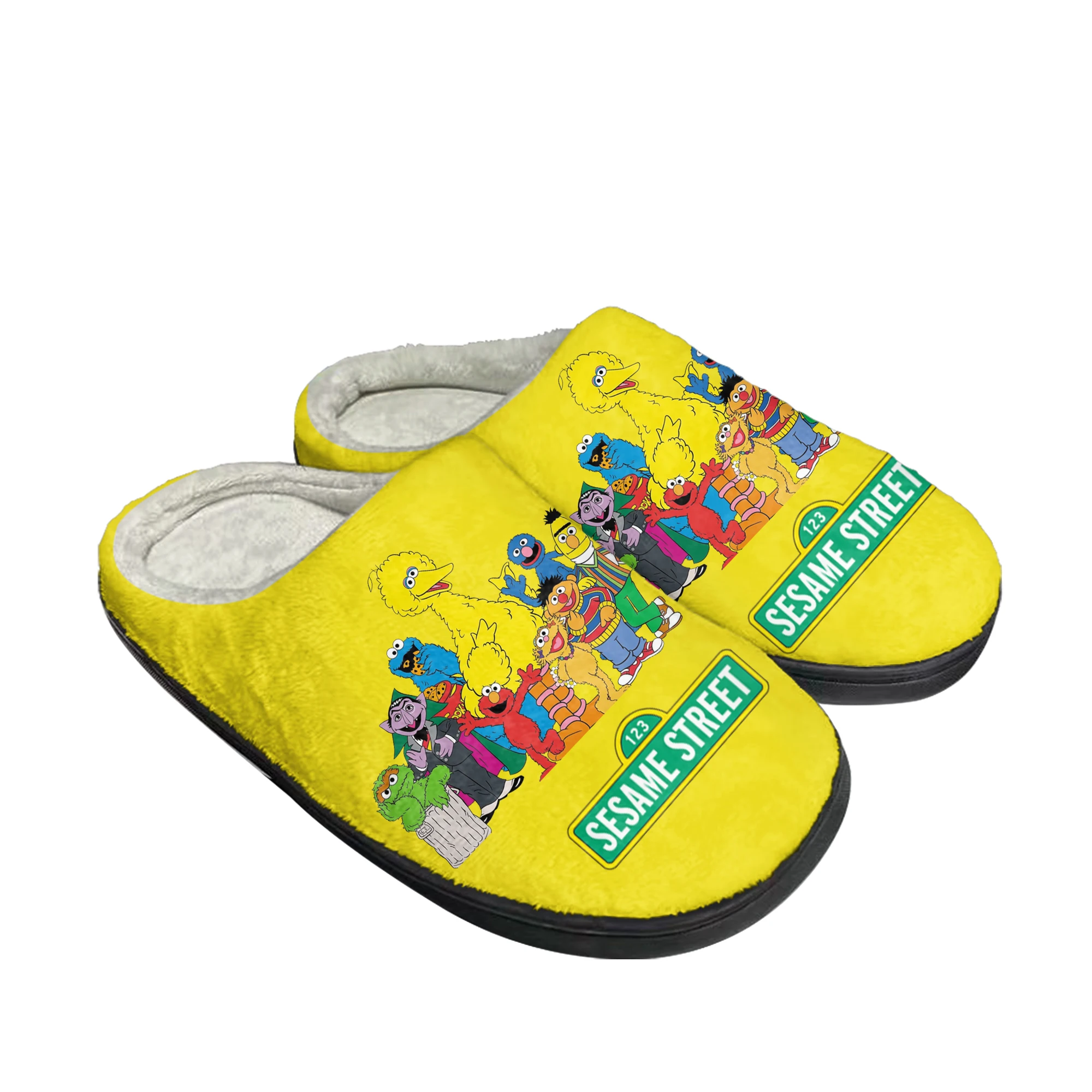 

Cartoon Sesame Street Comics Elmo Home Cotton Custom Slippers Mens Womens Sandals Plush Casual Keep Warm Shoes Thermal Slipper
