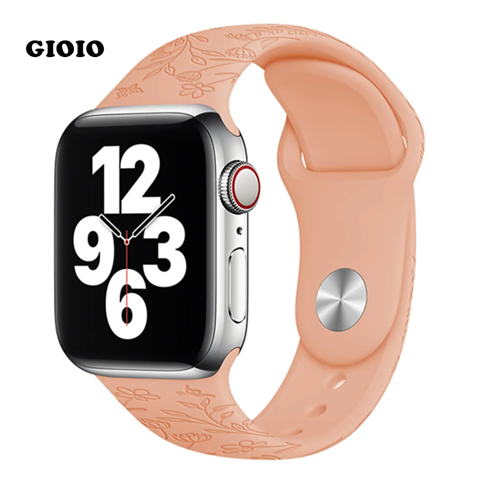 

Ремешок для часов Apple Watch Series 7 45 мм, мягкий силиконовый браслет для iWatch 7 6 5 4 3 2 Se, 38 40 41 42 44 45 мм