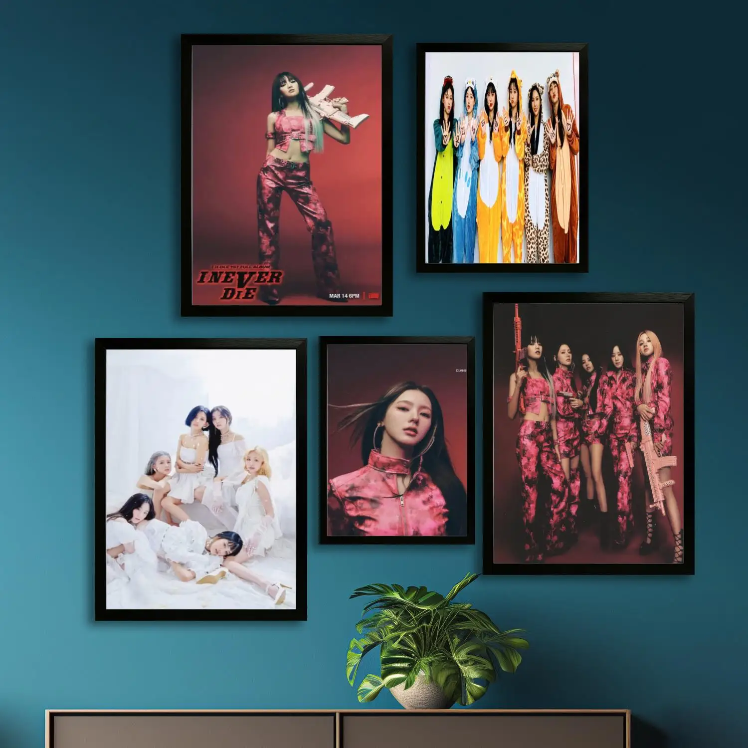 gidle поющий холст художественный постер настенная живопись печать современные