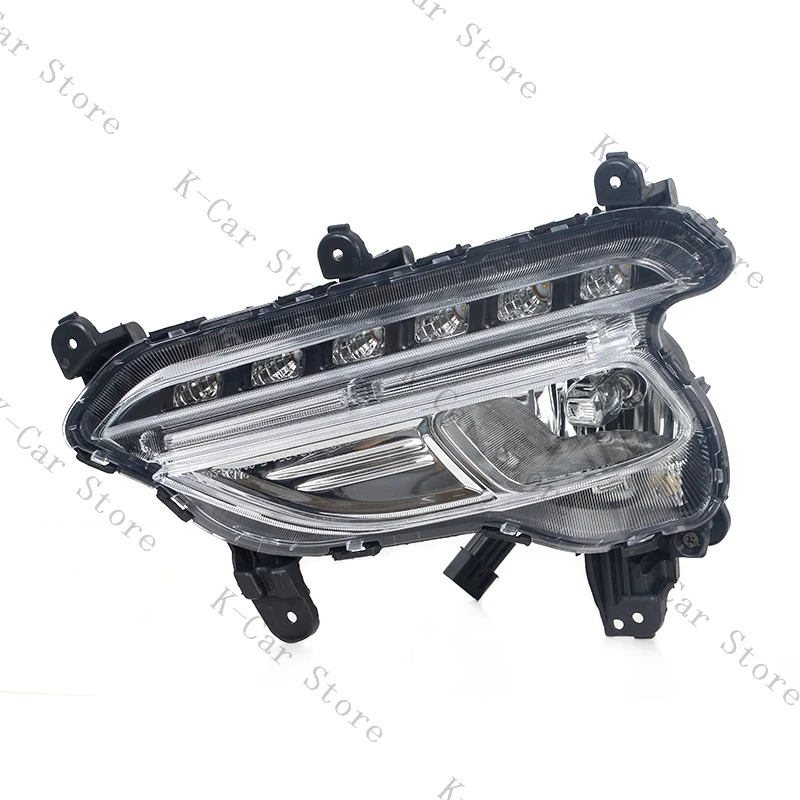 

Для Hyundai Santa Fe Sport IX45 2016 2017 2018, светодиодные дневные ходовые огни, противотуманные фары, аксессуары для сборки автомобиля