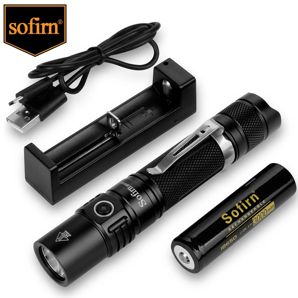 Sofirn SP31 V2.0 LH351D Led Flashlight 18650 Rechargeable Torch Tactical Powerful 1200lm Mini Flashlight