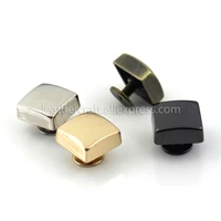 4pcs metal square shape screw back rivets studs nail stud for garment leather craft belt wallet decoration parts 12mm