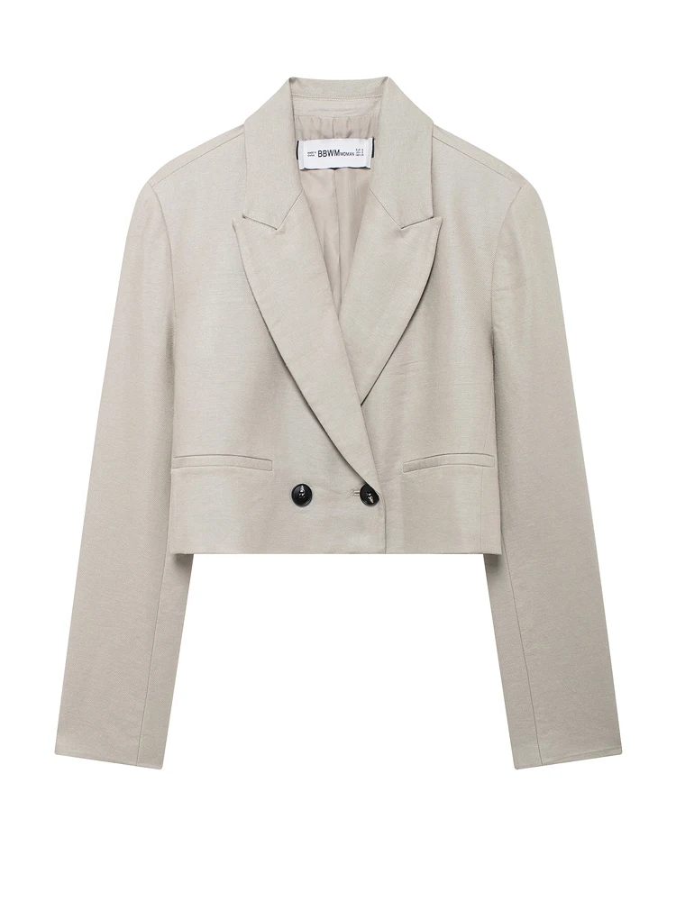 Женские льняные шорты-бермуды KAOPU ZA с высокой талией и поясом комплекты из двух