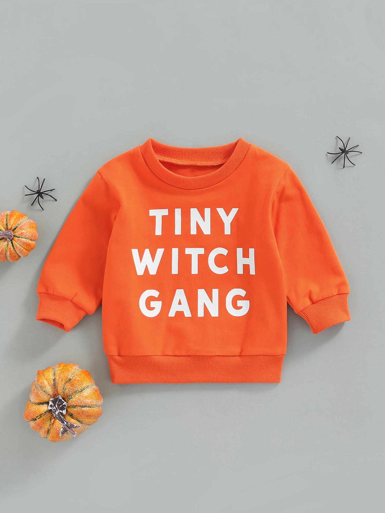 

Toddler Girls Boys Halloween Sweatshirts Letter Print Round Neck Long Sleeve Pullovers Spring Autumn Casual Tops