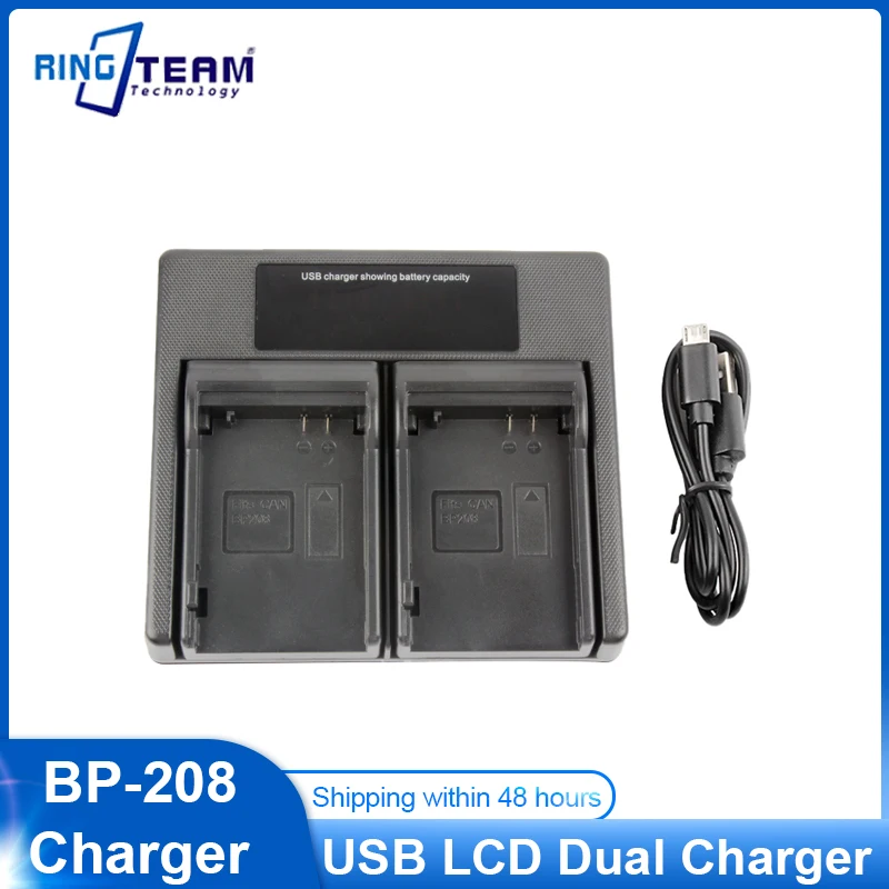 Зарядное устройство с двумя USB-портами и ЖК-дисплеем для камер Canon DC10 DC19 DC20 DC21 DC22 DC40 DC50 DC51 DC95 DC100 DC200 DC201 DC210