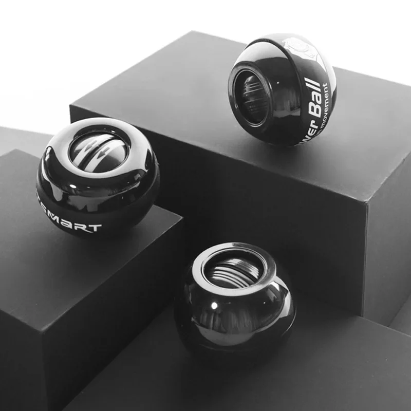 

Черный мощный шарик для запястья, самозапуск, Гироскопический силовой шар, Гироскопический шар с счетчиком рук, тренажер для рук и мышц, обо...