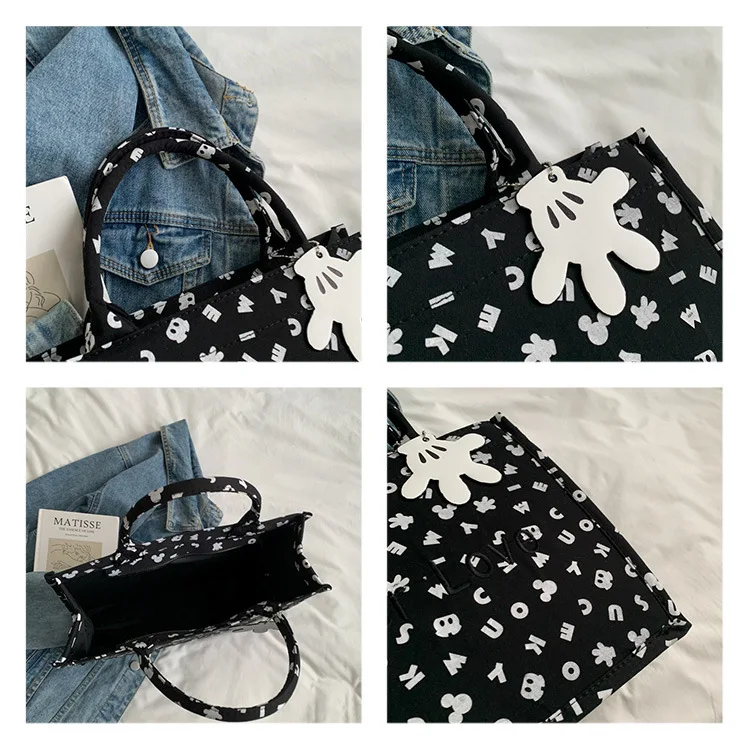 Disney Mickey's New Women's Handbag Cartoon Cute Women's Shoulder Bag Large Capacity Luxury Brand Fashion Travel Storage Bag