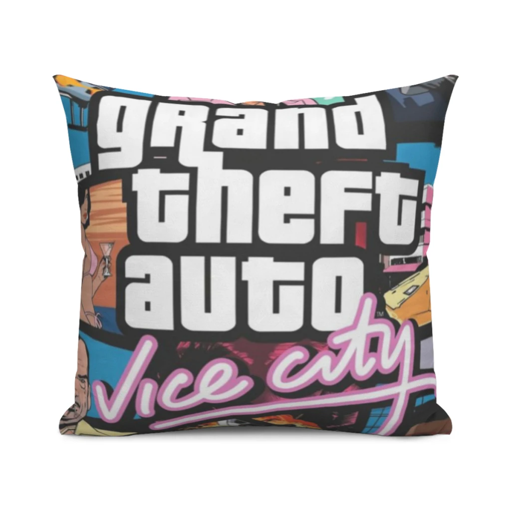 

Gta-Vice-City-Square-Pillowcase-Polyester-Linen-Velvet-Pattern-Zip-Decor-Pillow-Case-Bed-Cushion-Cover-25x25~70x70CM