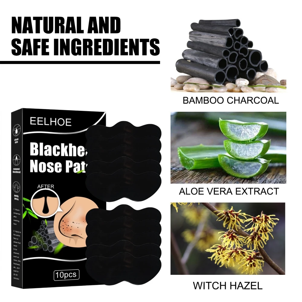 

10Pcs/Box Nose Blackhead Remover Mask Deep Cleansing Skin Care Shrink Pore Acne Treatment Mask Patch