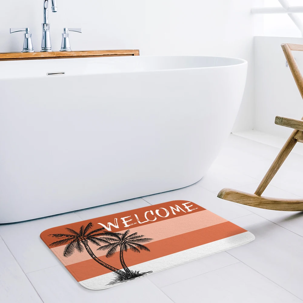 Кокосовое Дерево полосы Придверные коврики Противоскользящий домашний декор