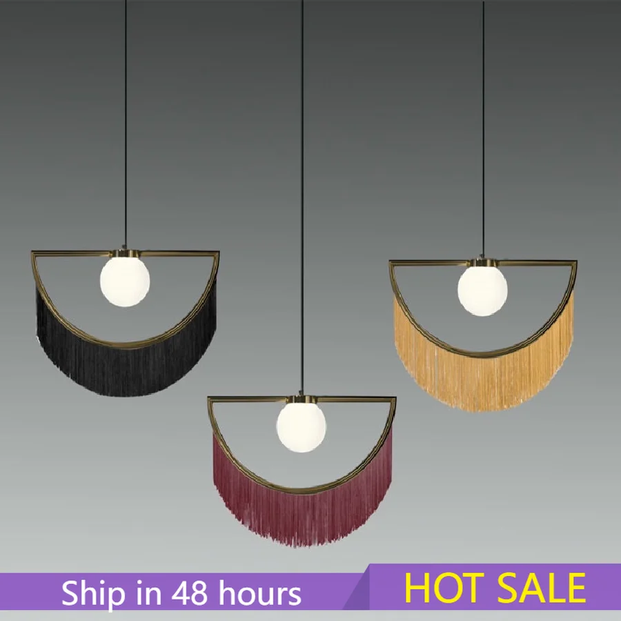 

Люстра с кисточками, дизайнерская лампа для гостиной, спальни, прикроватного столика, бара, домашнее освещение для столовой