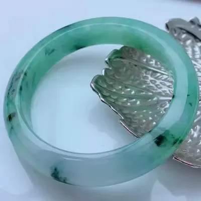 Ювелирные изделия zheru браслет из натурального бирманского нефрита 54 мм-62 мм