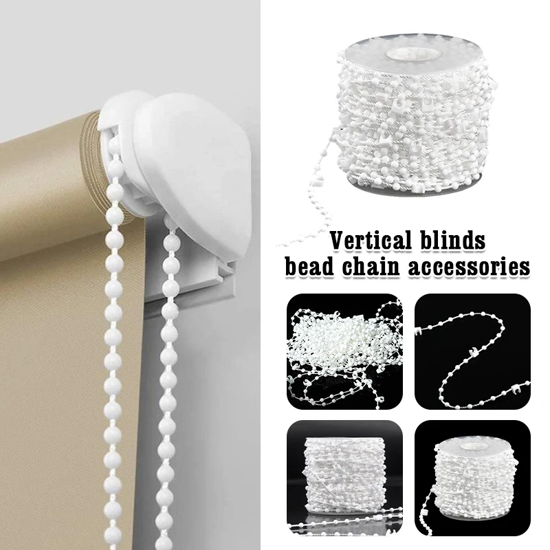 

89/127mm 20m Curtain Accessories Vertical Blind Bottom Chain Link Beaded Cord Connector Exquisite Craft Easy Installation