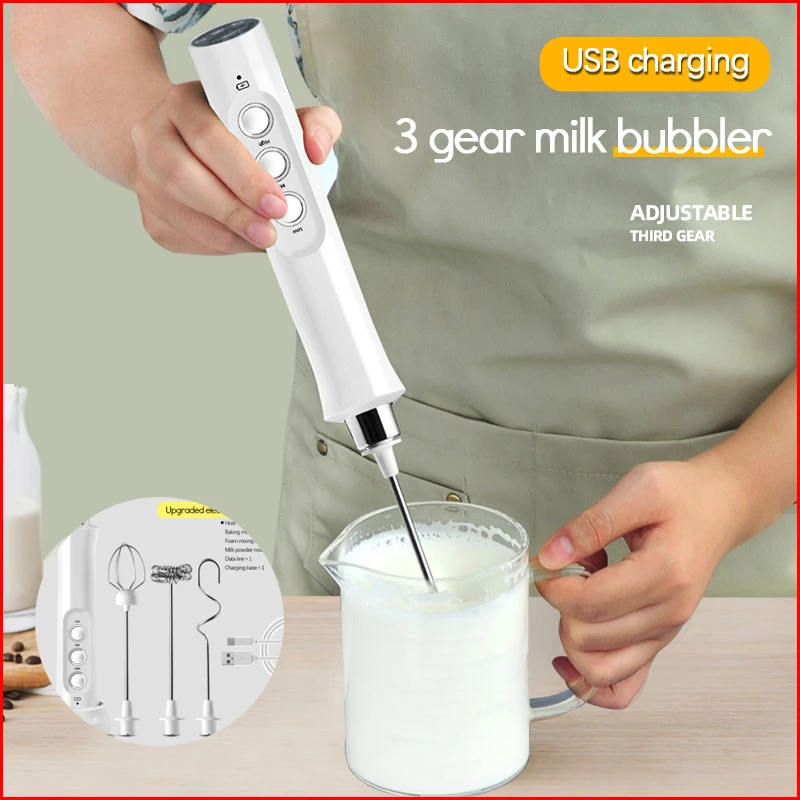 

Портативный Электрический вспениватель молока, пенообразователь, ручной перезаряжаемый пенообразователь, взбиватель для яиц, высокоскоро...