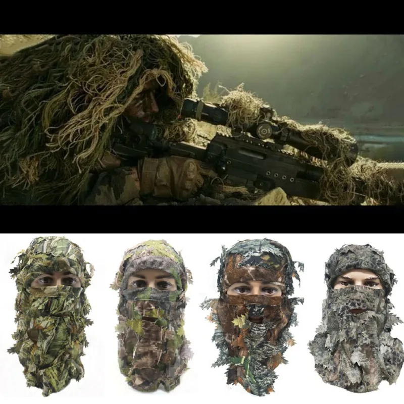 

Men Scarf Comfortable And Flexible Breathable Fabric Camouflage Mask Outdoor Hunting Face Cover Sunshade Hat