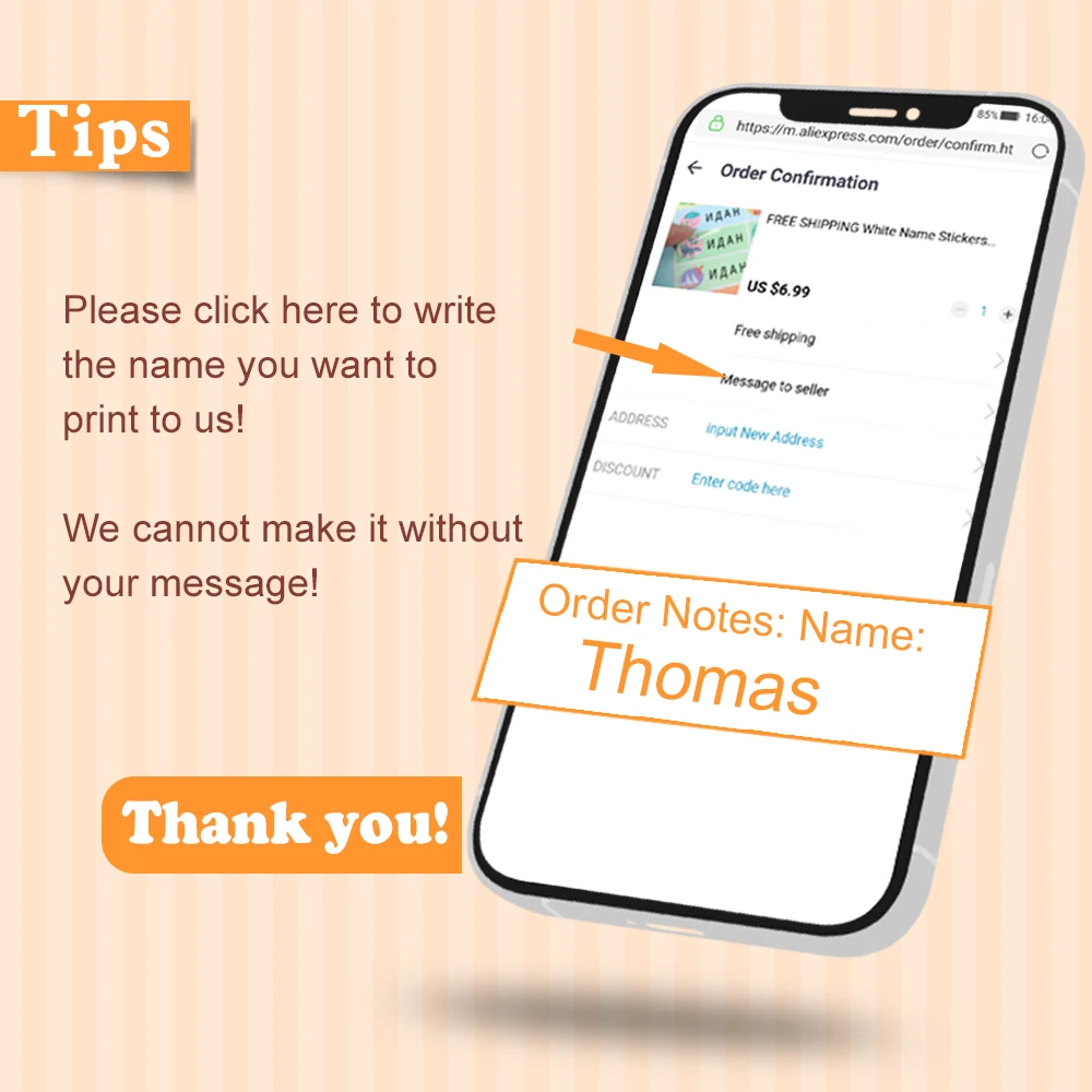 Стикеры с индивидуальным именем на заказ водонепроницаемые наклейки детские