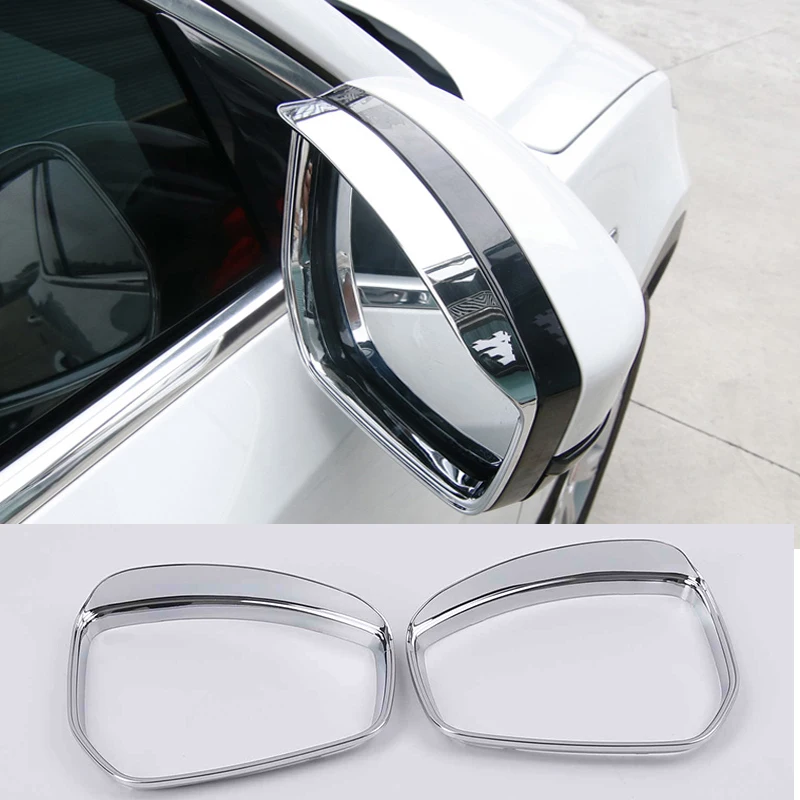 

shiny silver car rearview rain shield trims for jaguar f e pace 2016 2017 2018 2019 2020 2021 2022 f-pace e-pace accessories