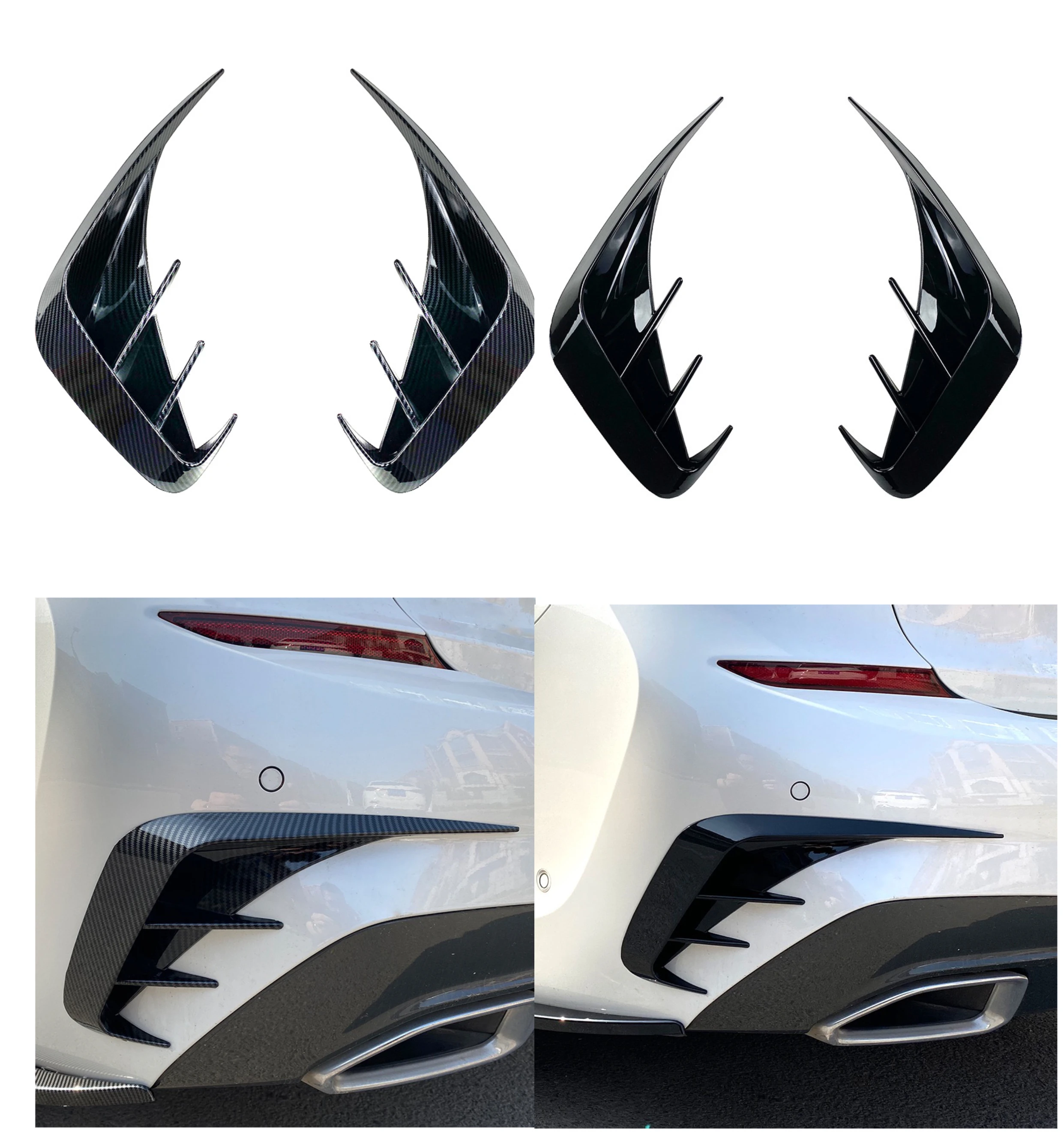 Глянцевый задний бампер Canards Vent M-PACK Боковой разветвитель для BMW 3 серии G20 320e 330e 318i