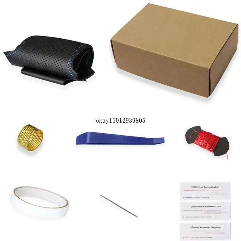 Для BMW F45 F46 X1 F48 2015-2019 X2 F39 2018-2019: Износостойкий чехол на руль из замши ручной работы (art.: 3920d30ffe7a3) - 3920d30ffe7a3