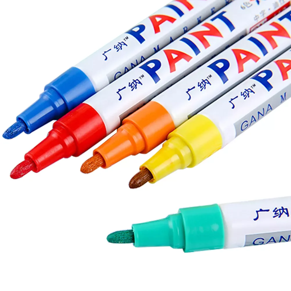 

12 цветов белая Водонепроницаемая Резиновая фоторучка автомобильная шина протектор экологичный фломастер для окраски шин масляный маркер ...