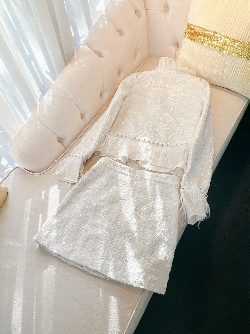 Lingzhiwusis Французский Винтаж Королевский ручной работы вышивка бисером перья