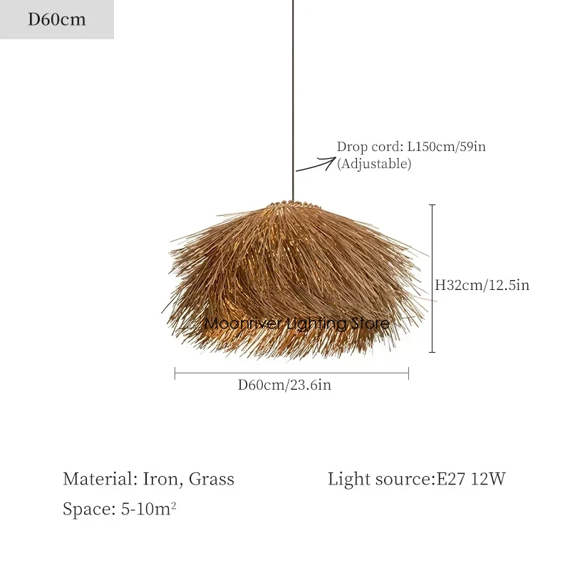 

Winfordo Wabi Sabi подвесной светильник из железа и травы