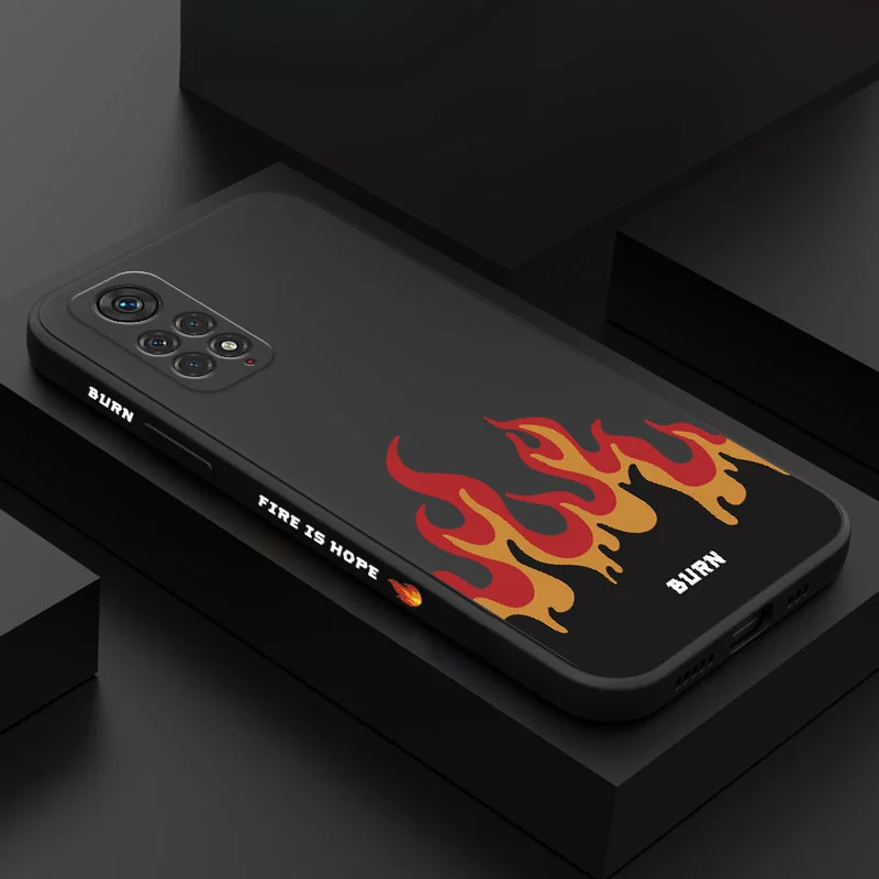 

Fierce Fire Phone Case For Xiaomi Redmi Note 12 12S 11 11S 10 10A 10T 10S 9T 9 8 7 A1 Pro Plus 10C 9A 9C 4G 5G Silicone Cover