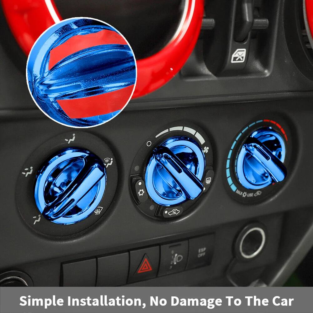 

3 шт. A/C кнопка переключателя кондиционера, накладка на кнопку для Jeep Wrangler TJ 1997-2006, накладка кнопки регулировки кондиционера