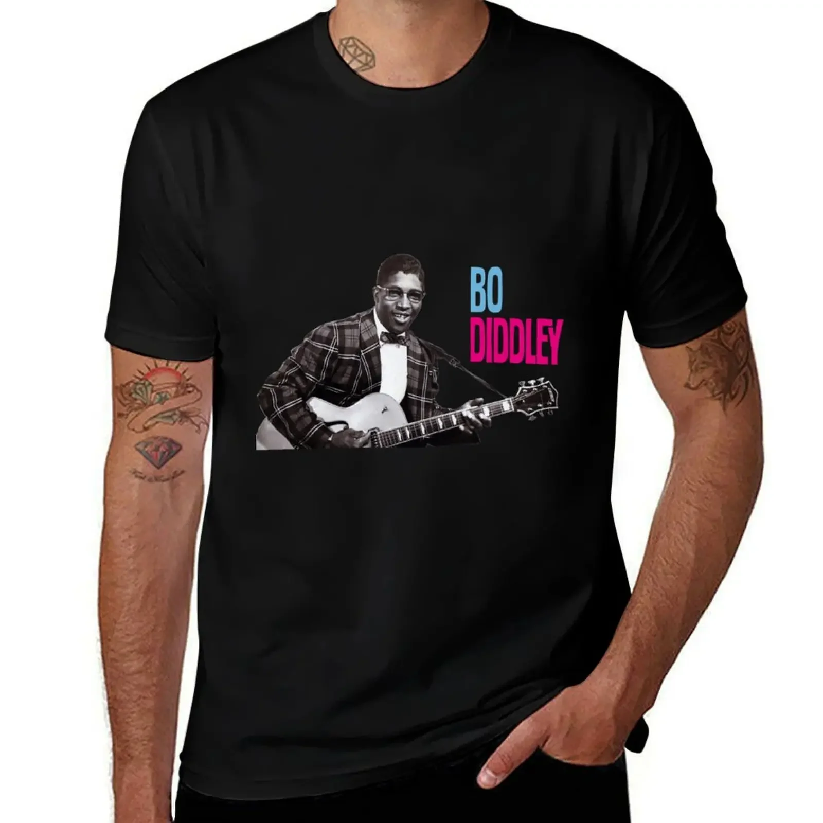 Футболка Bo Diddley синяя архив женская одежда графические футболки для мужчин