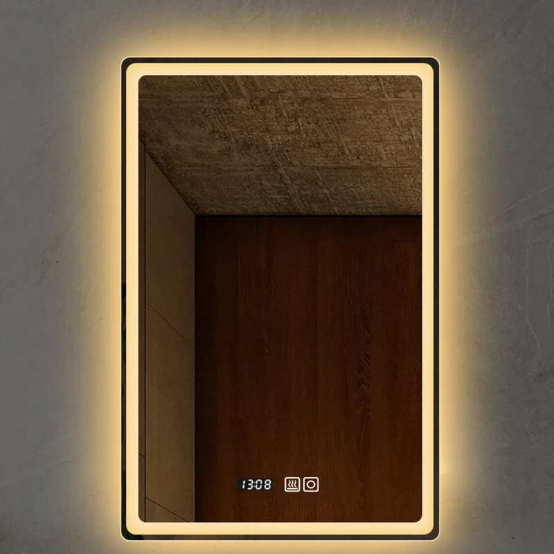 

Modern Bathroom Mirror Wall Sticke Light Lamp Shaving Vanity Mirror Shower Makeup Full Body Miroir Coiffeuse Household Items