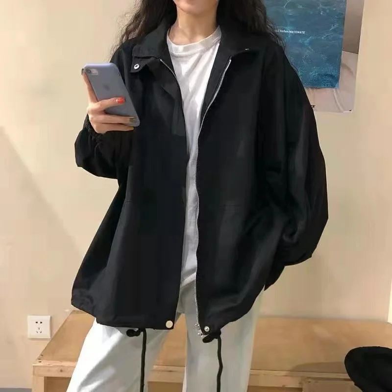 Куртка женская тонкая с воротником-стойкой весна-лето 2024