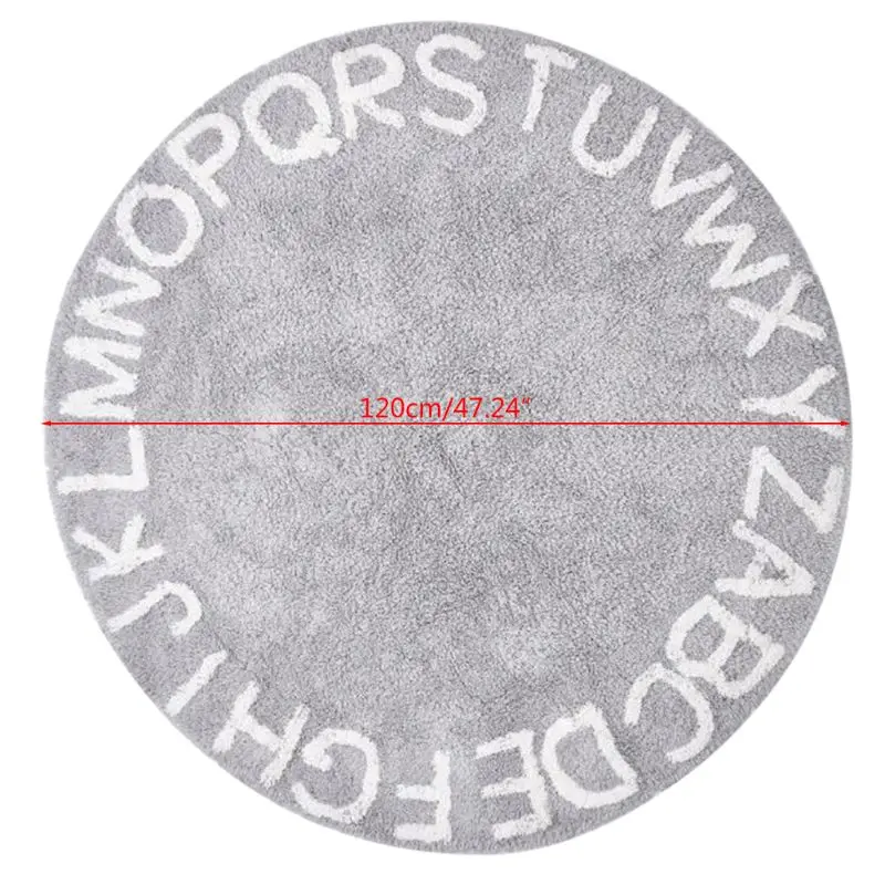 

120cm Letter Round Area Rug Carpets Kids Baby Play Games Mat Living Room Decor