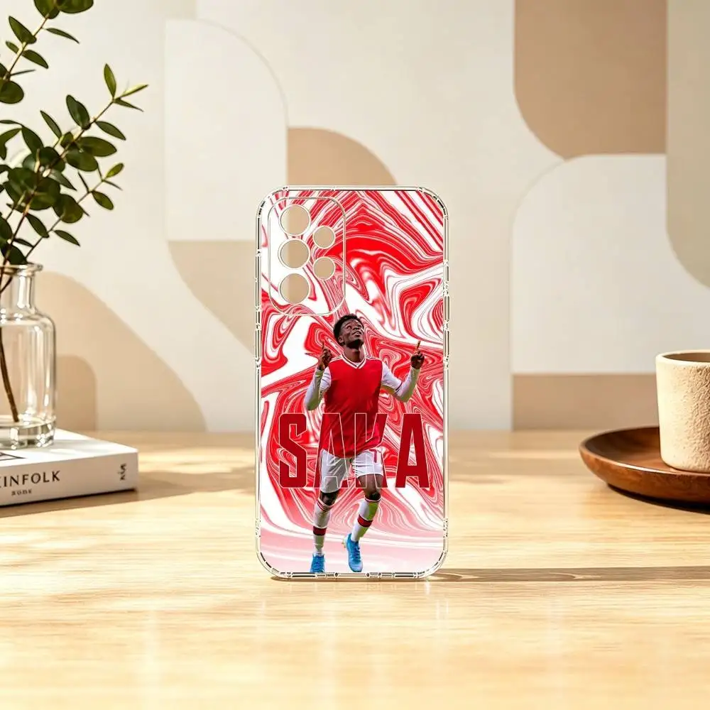 Фото Чехол для телефона Football Sports Bukayo Saka 7, прозрачный, силиконовый, мягкий, для Samsung S25, S24, S21, S22, S23, S30, Ultra, S20, Plus, FE №3