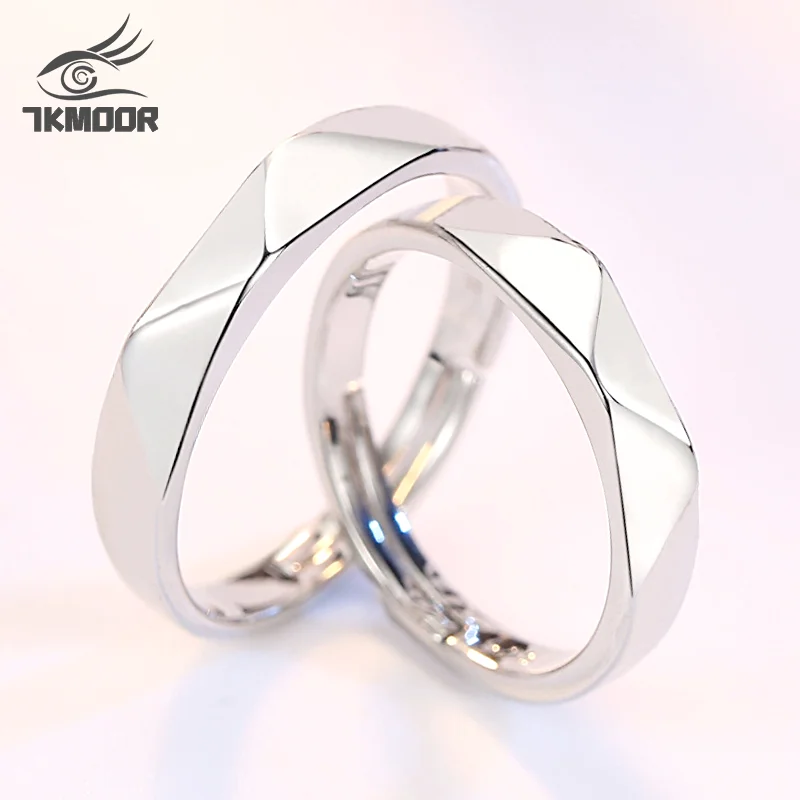 

Silver color Minimalist Fashion Triangle Plane Finger Rings For Women Wedding Party Jewelry