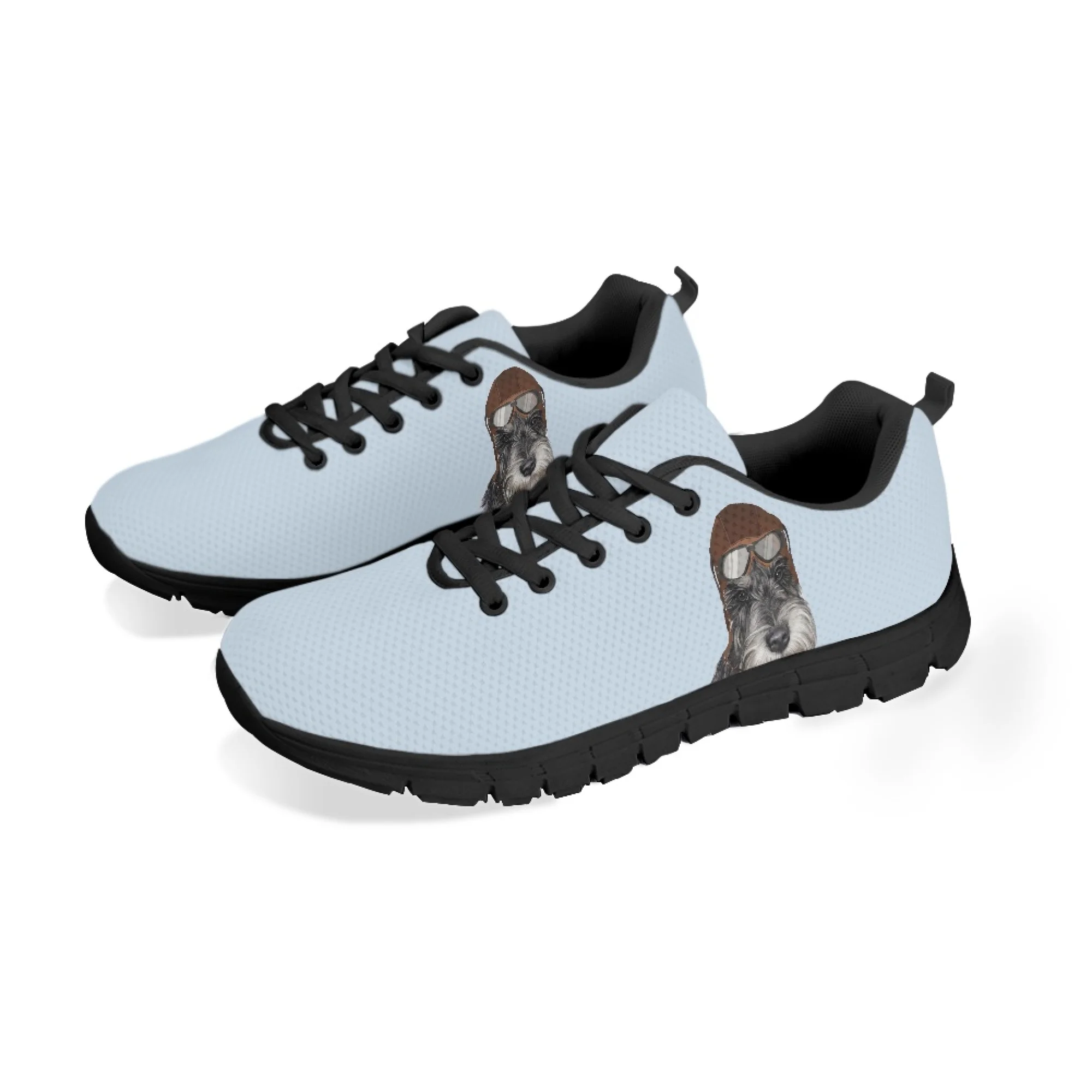 Yikeluo Cartoon Pattern Print Flats Ladies Shoes Casual Spring Autumn Summer Air Mesh Light Women Footwear Zapatos Mujer